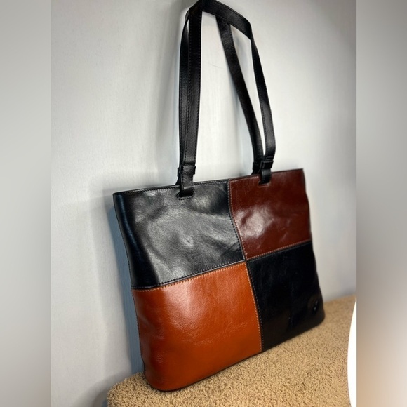 Patricia Nash Tote Leather Color Block - Picture 1 of 6